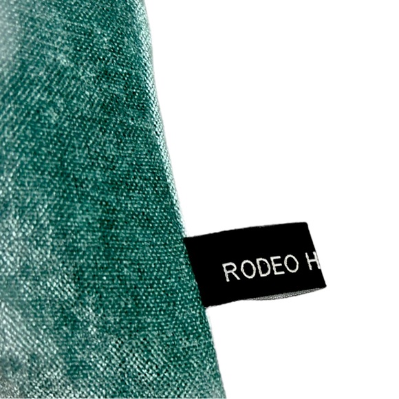 1 Rodeo Home Chenille Accent Square Throw Aqua Turquoise Pillows 24" x 24" - Picture 8 of 10